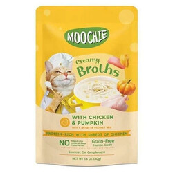 Moochie - Moochie Tavuk Etli ve Balkabaklı Tahılsız Kedi Çorbası 40 Gr