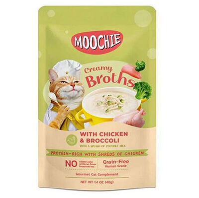 Moochie Tavuk Etli ve Brokoli Tahılsız Kedi Çorbası 40 Gr