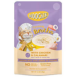 Moochie Tavuk Etli ve Kalamarlı Tahılsız Kedi Çorbası 40 Gr - Moochie