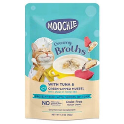 Moochie - Moochie Ton Balıklı ve Midyeli Tahılsız Kedi Çorbası 40 Gr