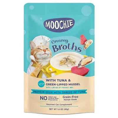 Moochie Ton Balıklı ve Midyeli Tahılsız Kedi Çorbası 40 Gr - 1