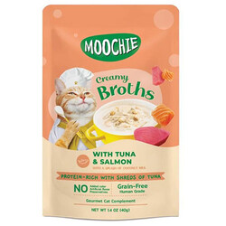 Moochie - Moochie Ton Balıklı ve Somonlu Tahılsız Kedi Çorbası 40 Gr