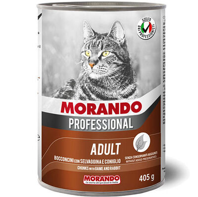 Morando Av Hayvanı ve Tavşan Eti Kedi Konserve 405 Gr
