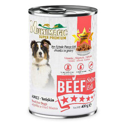 Multi Magic Biftek Etli Soslu Parça Etli Köpek Konservesi 400 Gr - Multi Magic