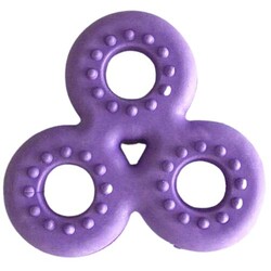 Multi Magic Kauçuk Küçük ve Orta Irk 3'lü Halka Köpek Kemirme Oyuncağı 8 Cm - Mor - Multi Magic