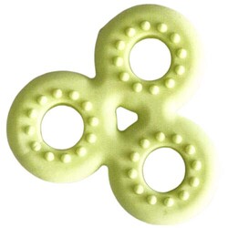 Multi Magic Kauçuk Küçük ve Orta Irk 3'lü Halka Köpek Kemirme Oyuncağı 8 Cm - Sarı - Multi Magic