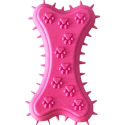 Multi Magic Kauçuk Küçük ve Orta Irk Köpek Kemirme Kemik Oyuncağı 10 x 5 Cm - Pembe - Multi Magic