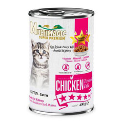 Multi Magic Kitten Tavuklu Soslu Parça Etli Yavru Kedi Konservesi 400 Gr - Multi Magic