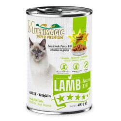 Multi Magic Kuzu Etli Soslu Parça Etli Kedi Konservesi 400 Gr - Multi Magic