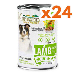Multi Magic Kuzu Etli Soslu Parça Etli Köpek Konservesi 400 Gr x 24 Adet - Multi Magic