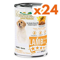 Multi Magic Puppy Kuzu Etli Soslu Parça Etli Yavru Köpek Konservesi 400 Gr x 24 Adet - Multi Magic