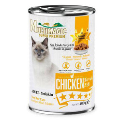 Multi Magic Tavuklu Soslu Parça Etli Kedi Konservesi 400 Gr - Multi Magic