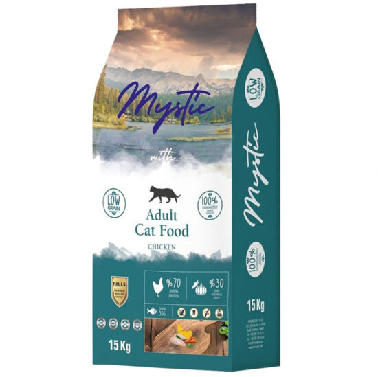 Mystic Düşük Tahıllı Tavuk Etli Kedi Maması 15 Kg + 5 Adet Mystic 400 Gr Konserve - 1