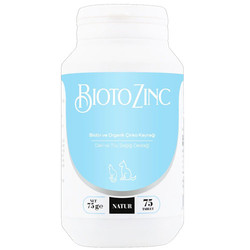 Natur - Natur Bioto Zinc Biotin Deri ve Tüy Sağlığı Kedi ve Köpek Vitamini ( 75 Tab. )