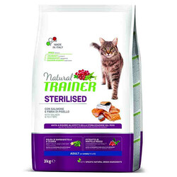 Natural Trainer Sterilized Somonlu Kısırlaştırılmış Kedi Maması 3 Kg - Natural Tranier