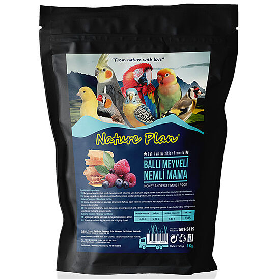 Nature Plan Ballı Meyveli Nemli Kuş Maması 1 Kg - 1