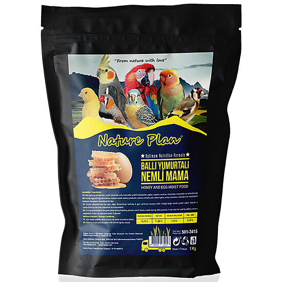 Nature Plan Ballı Yumurtalı Nemli Kuş Maması 1 Kg - 1