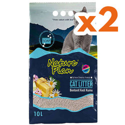 Nature Plan - Nature Plan İnce Taneli Marsilya Kokulu Bentonit Kedi Kumu 10 Lt x 2 Adet