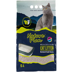 Nature Plan - Nature Plan Kalın Taneli Kokusuz Bentonit Kedi Kumu 5 Lt
