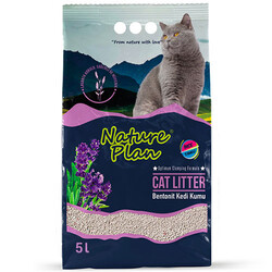 Nature Plan - Nature Plan Kalın Taneli Lavanta Kokulu Bentonit Kedi Kumu 5 Lt