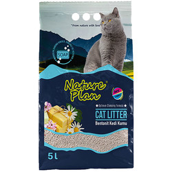 Nature Plan - Nature Plan Kalın Taneli Marsilya Kokulu Bentonit Kedi Kumu 5 Lt