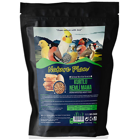 Nature Plan Nemli Kurtlu Kuş Maması 1 Kg - 1