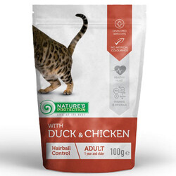 Natures Protection Deri ve Tüy Sağlığı Destekli Ördek ve Tavuk Etli Kedi Yaş Maması 100 Gr - Natures Protection
