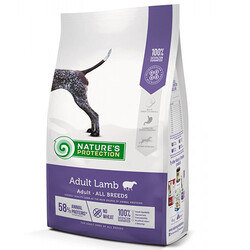 Natures Protection - Natures Protection Kuzu Etli Köpek Maması 12 Kg + 4 Adet Temizlik Mendili