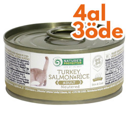 Natures Protection Tahılsız Kısırlaştırılmış Somon Kedi Konservesi 100 Gr - 4 Al 3 Öde - Natures Protection