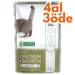 Natures Protection Weight Tavuk ve Somon Light Yaş Kedi Maması 100 Gr - 4 Al 3 Öde - Natures Protection