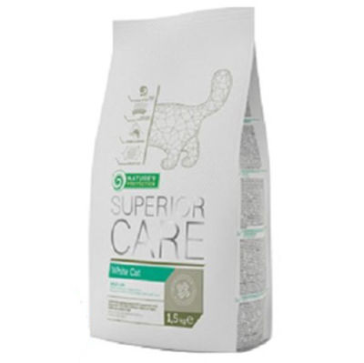 Natures Protection White Cat Beyaz Tüylü Kedi Maması 1,5 Kg + Temizlik Mendili
