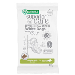 Natures Protection - ​Natures Protection White Dog Snacks Beyaz Tüylü Ağız Diş Sağlığı Tahılsız Köpek Ödülü 150 Gr