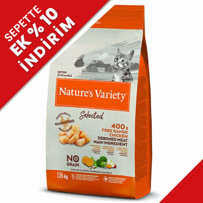 Natures Variety Kitten Free Range Tavuk Etli Tahılsız Yavru Kedi Maması 1,25 Kg