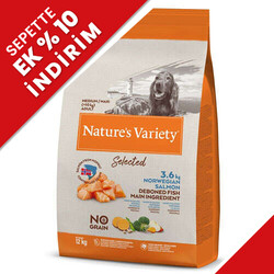 Natures Variety Medium Maxi Orta ve Büyük Irk Norveç Somonu Tahılsız Köpek Maması 12 Kg - Natures Variety