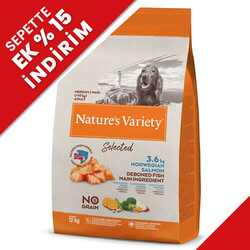 Natures Variety - Natures Variety Medium Maxi Orta ve Büyük Irk Norveç Somonu Tahılsız Köpek Maması 12 Kg