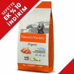 Natures Variety Medium Maxi Orta ve Büyük Irk Somonlu Tahılsız Köpek Maması 12 Kg - Natures Variety