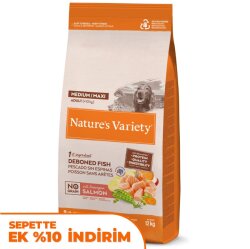 Natures Variety Medium Maxi Orta ve Büyük Irk Somonlu Tahılsız Köpek Maması 12 Kg - Natures Variety