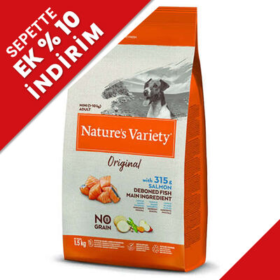 Natures Variety Mini Küçük Irk Somonlu Tahılsız Köpek Maması 1,5 Kg