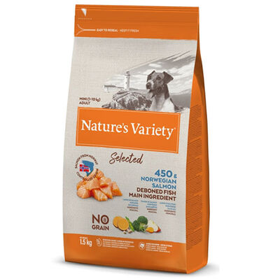 Natures Variety No Selected Mini Küçük Irk Norveç Somonu Tahılsız Köpek Maması 1,5 Kg