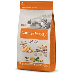 Natures Variety Sterilised Free Range Tavuk Etli Kısırlaştırılmış Tahılsız Kedi Maması 1,25 Kg - Thumbnail