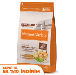 Natures Variety Sterilised Free Range Tavuk Etli Kısırlaştırılmış Tahılsız Kedi Maması 1,25 Kg - Natures Variety