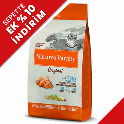 Natures Variety Sterilised Somonlu Kısırlaştırılmış Kedi Maması 1,25 Kg
