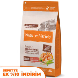 Natures Variety Sterilised Somonlu Kısırlaştırılmış Kedi Maması 1,25 Kg - Natures Variety