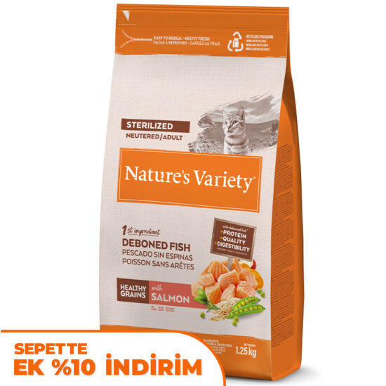 Natures Variety Sterilised Somonlu Kısırlaştırılmış Kedi Maması 1,25 Kg - 1