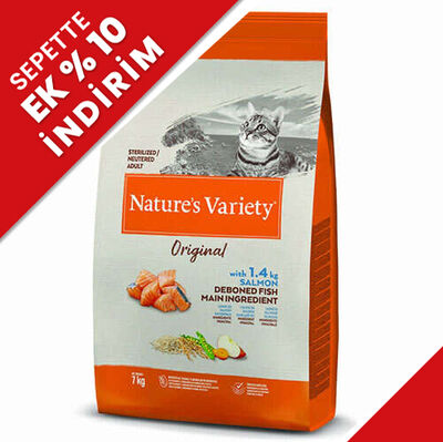 Natures Variety Sterilised Somonlu Kısırlaştırılmış Kedi Maması 7 Kg 