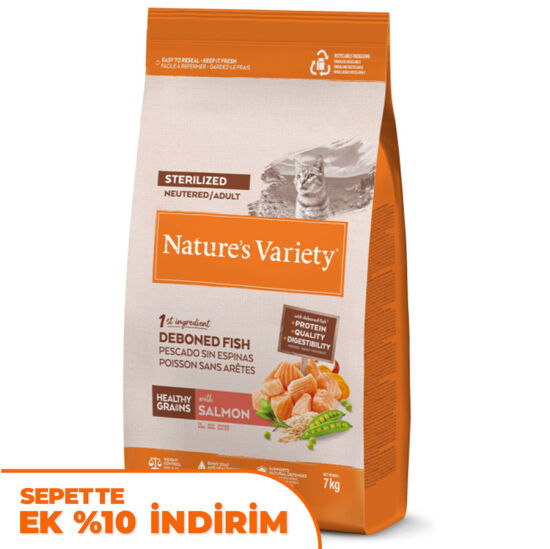 Natures Variety Sterilised Somonlu Kısırlaştırılmış Kedi Maması 7 Kg - 1