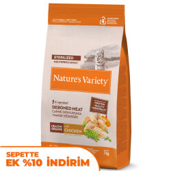 Natures Variety Sterilized Free Range Kısırlaştırılmış Tavuklu Kedi Maması 7 Kg - Natures Variety