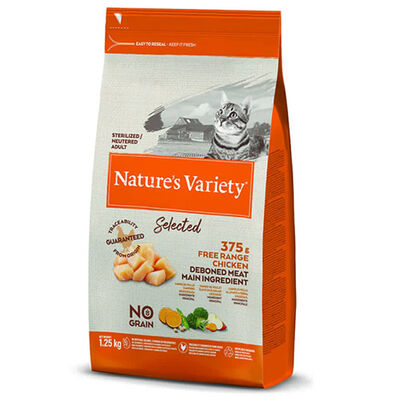 Natures Variety Tavuk Etli Tahılsız Kedi Maması 1,25 Kg + Biopet 25 ml Malt