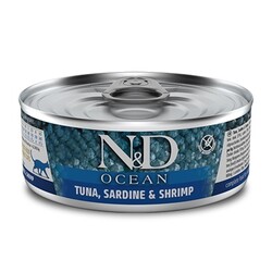 N&D (Naturel&Delicious) - ND 2017 Ocean Ton Balığı, Sardalya ve Karides Kedi Konservesi 80 Gr