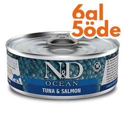 ND 2031 Ocean Ton Balığı ve Somonlu Kedi Konservesi 80 Gr - 6 Al 5 Öde - N&D